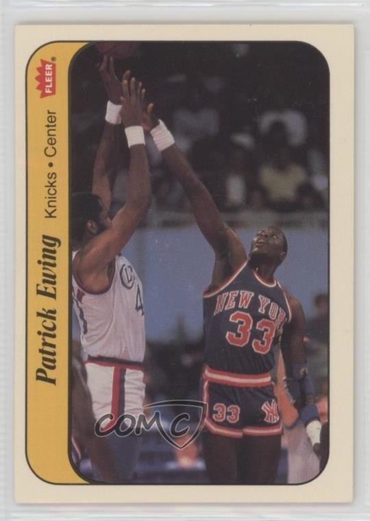 1986-87 Fleer Stickers Patrick Ewing #6 HOF 0ls