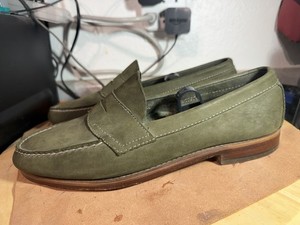 G.H. Bass & Co. Heritage Collection Weejuns Penny Loafers Mens 10.5 Green Suede