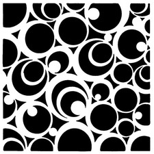 Really Great Stencils, Overlapping Circles 1 Stencil, 6x6", Orbs, Rings, Round
