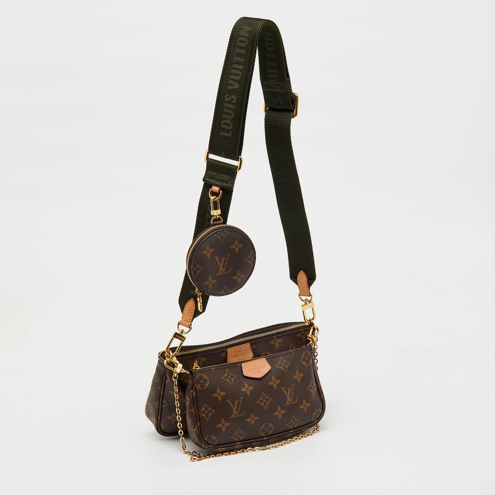 Louis Vuitton Khaki Green Monogram Canvas Multi Pochette Accessoires Bag image 3