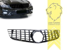 Sportgrill K&uuml;hlergrill f&uuml;r Mercedes Benz SL R230 Facelift schwarz gl&auml;nzend