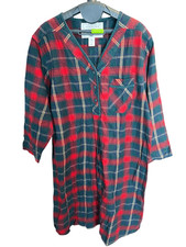 Victoria Secret Country S Retro Oversize Cotton Plaid Long Sleeve Nightshirt