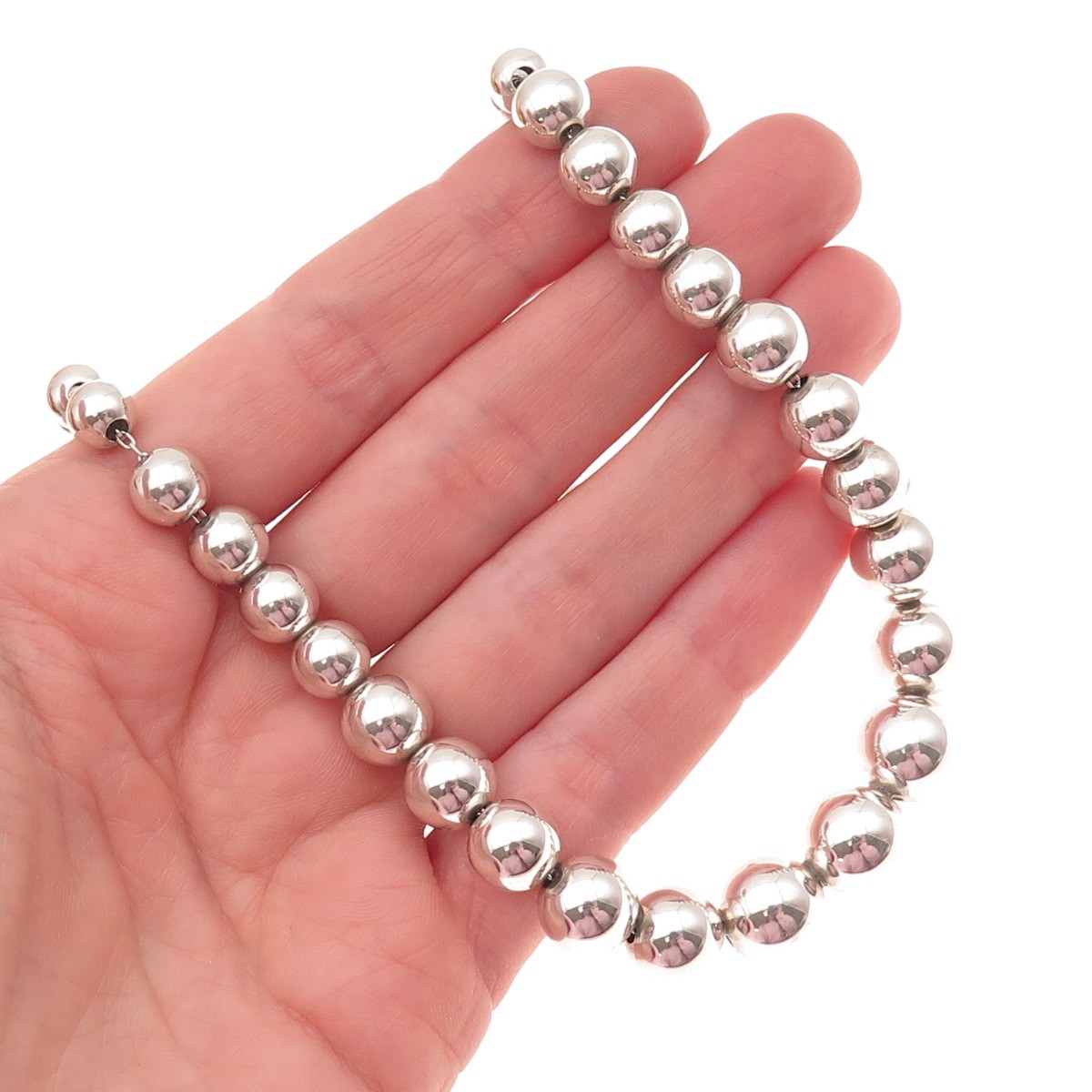 TIFFANY & CO. 925 Sterling Vintage HardWear Graduated Ball Chain 