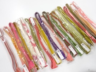 19934# JAPANESE KIMONO / HAND TIED OBIJIME CORD SET / SILK / OUTLET ITEM
