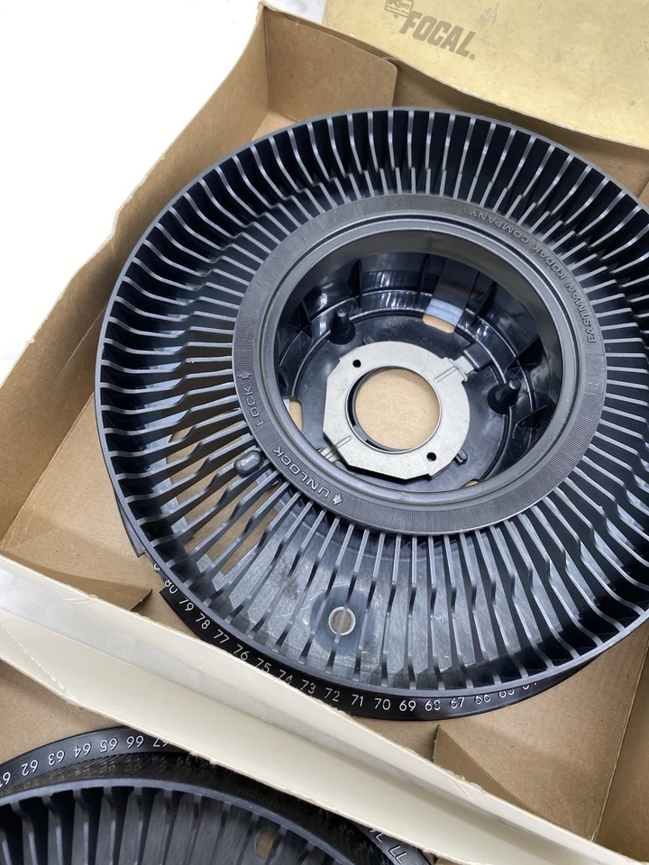 Vintage Focal Rotary Slide Trays Kodak Projector, Bundle of 4 in Original Box - Image 4 of 4