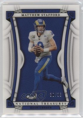 2022 Panini National Treasures Gold 30/35 Matthew Stafford #97 15vt