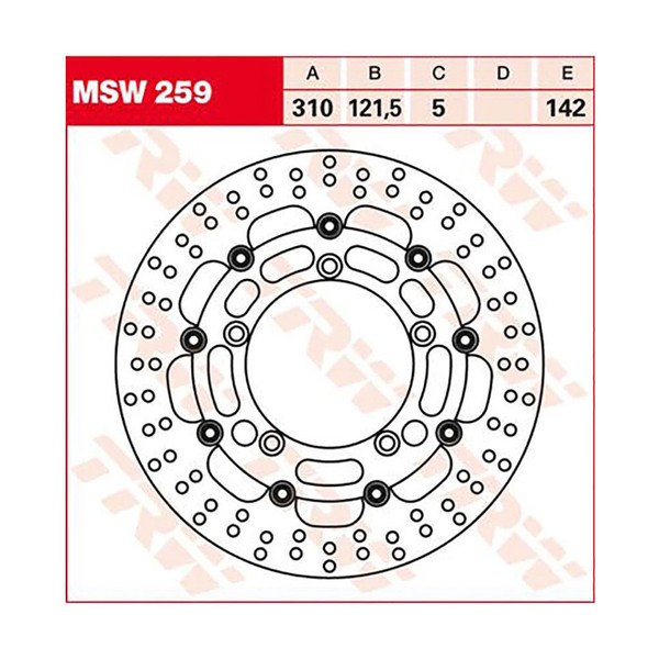 TRW Bremsscheibe (FüR: Suzuki GSF 1250 Bandit S Wvch 07-10 Vorne )-image