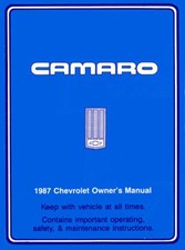 1987 Chevrolet Camaro Owners Manual