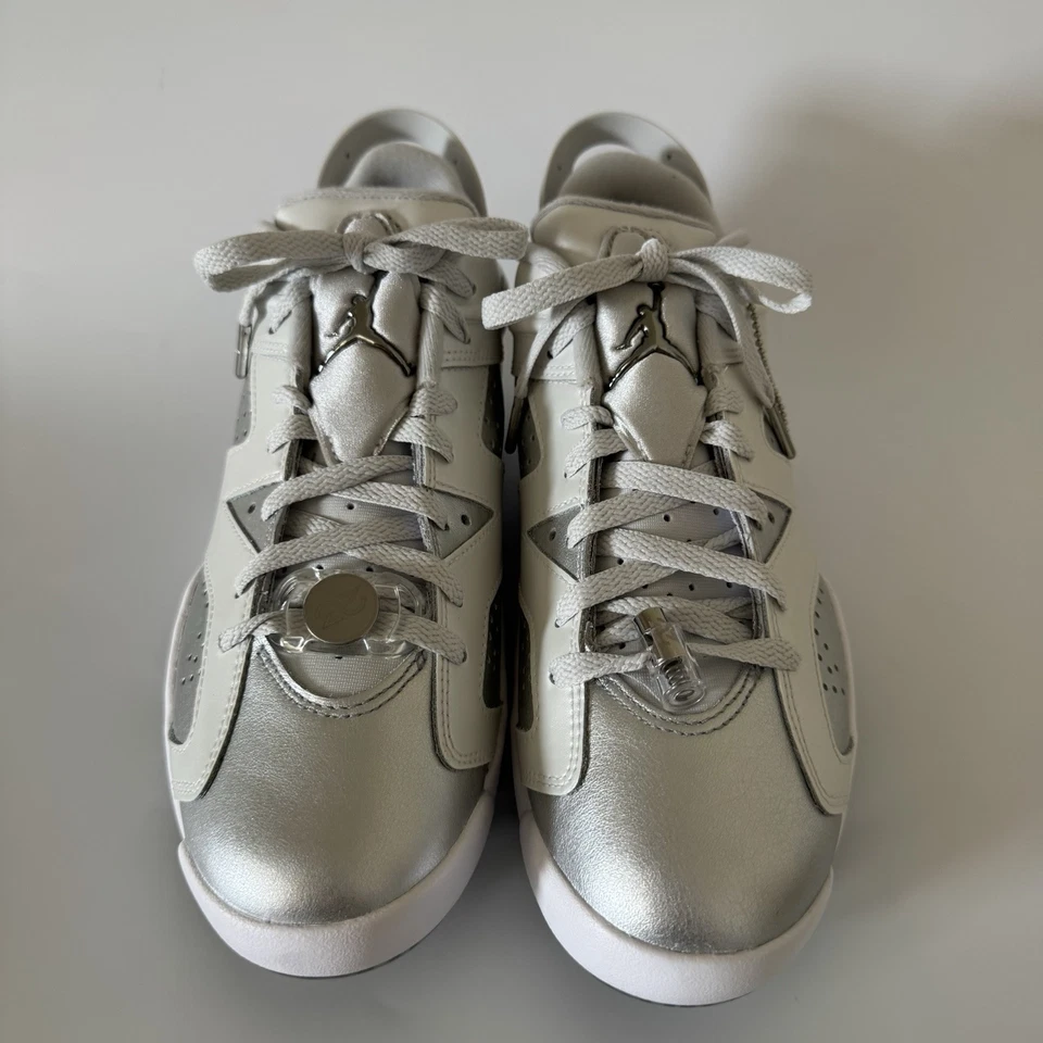 Zapatos de golf Jordan Retro 6 Low G NRG para hombre 8 plateados/blancos FD6719-001 NUEVOS Foto 2 de 4