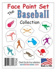 Face Paint Stencil Set Kit Baseball Collection FP04