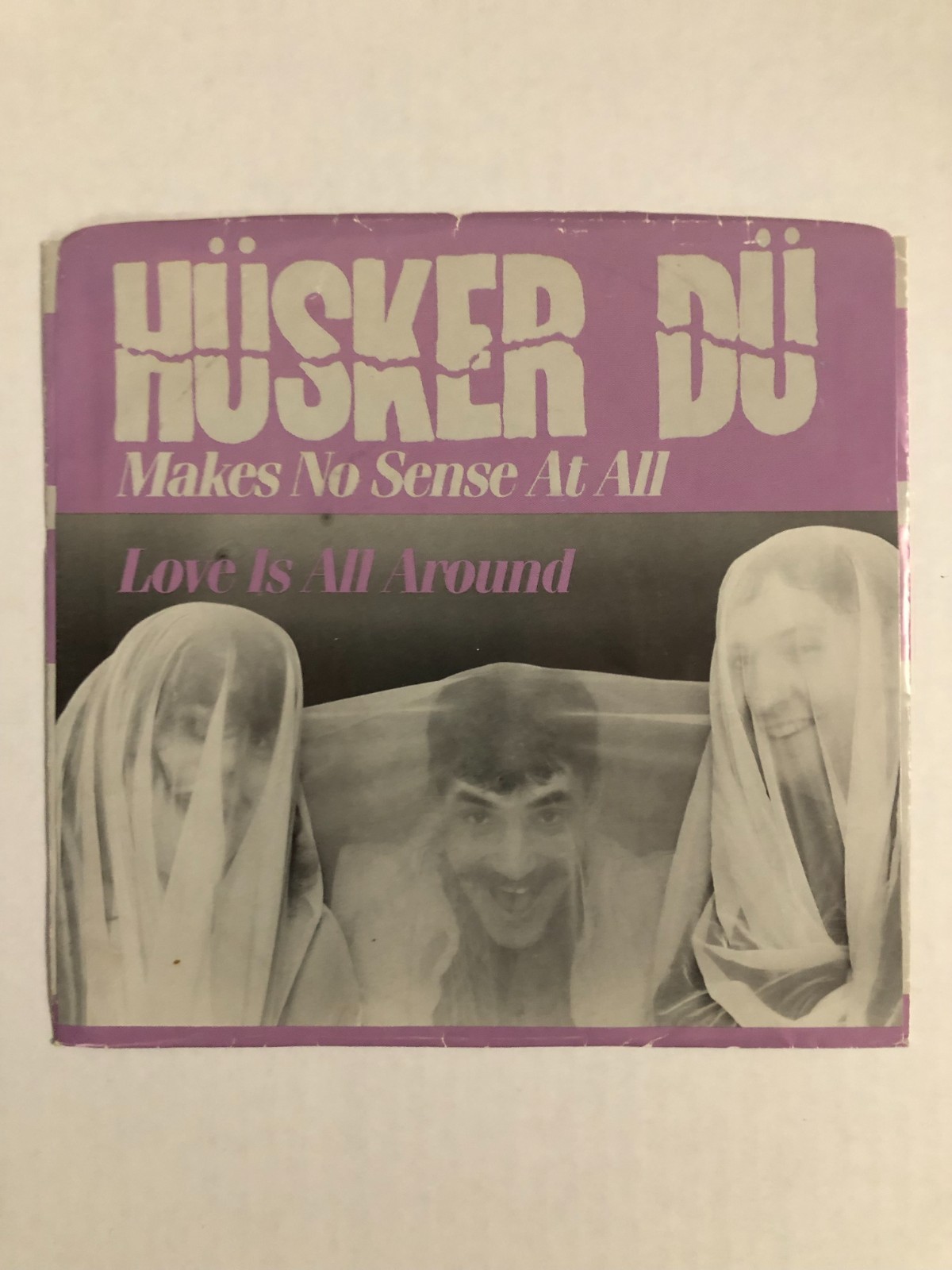 HUSKER DU Lot of 2 vinyl 45 - Makes No Sense At All/Eight Miles High P/S EX!