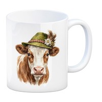 Kuh Mit AlpenläNdischem Trachtenhut Kaffeebecher