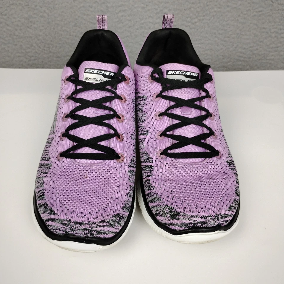 Skechers Zapatos Mujer 9.5 Lavanda Flex Appeal 2.0 Tenis Tejido Suela Flexible 11877 Foto 3 de 4
