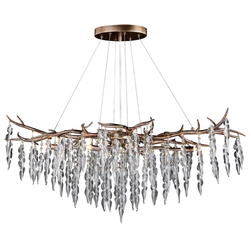 Rainier 6L Linear Chandelier Silver Mist - Picture 1 of 3