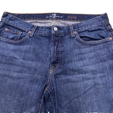 7 For All Mankind Jeans Mens  36x 29 Blue Denim Relaxed Fit Button Fly Boot Cut