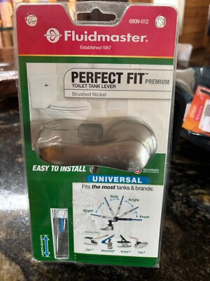 Fluidmaster Perfect Fit Premium Toilet Tank Lever Brushed Nickel Flush Toilets