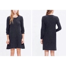 Madewell 100% Merino Wool Walkway Sweater Dress Black Long Sleeve Size XS