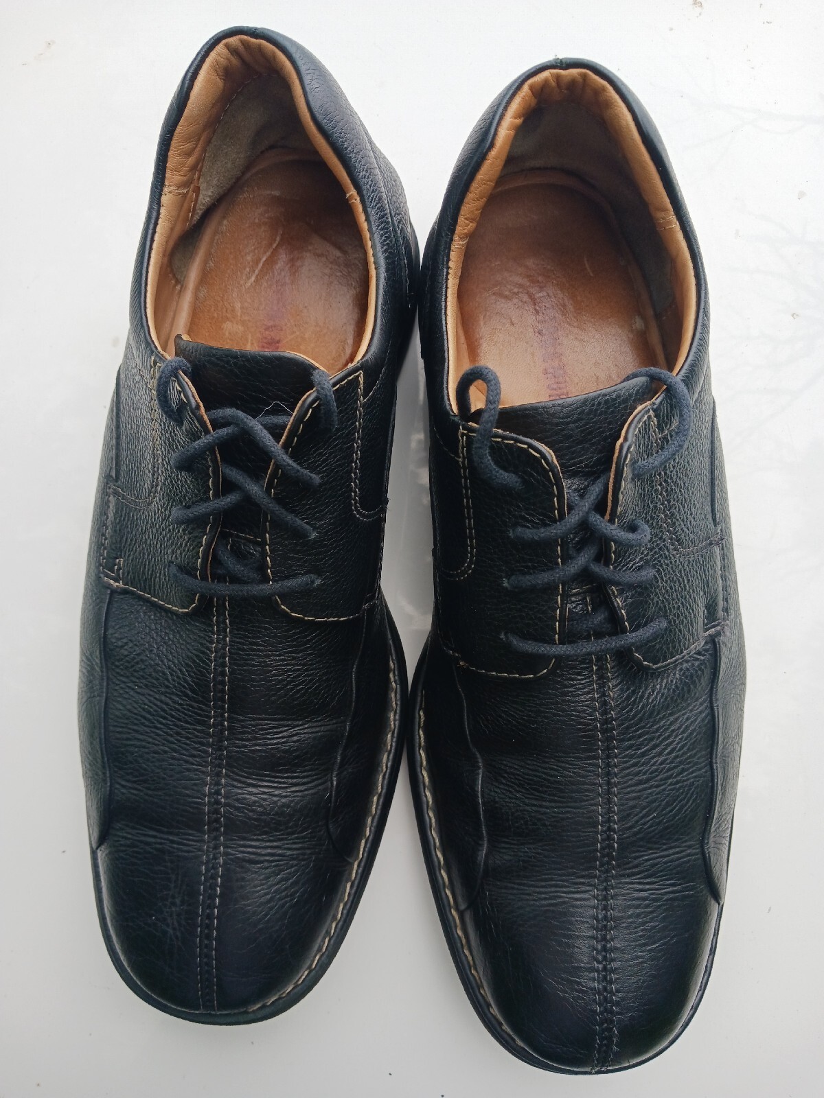 SAOLA Johnston & Murphy 20 7222 Shuler Scarpe eleganti da bicicletta in pelle nera da uomo 9 1 2M