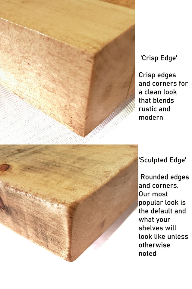 Estantes flotantes premium, estante flotante de madera maciza de 2 pulgadas de espesor, muchos tamaños/colores Foto 4 de 4