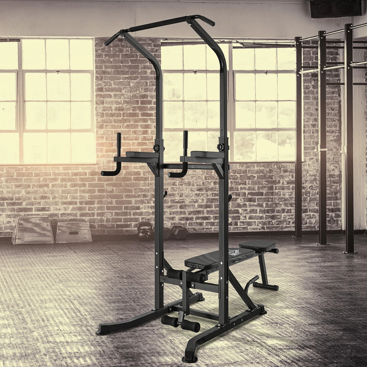 Power tower with sit up bench hot sale
