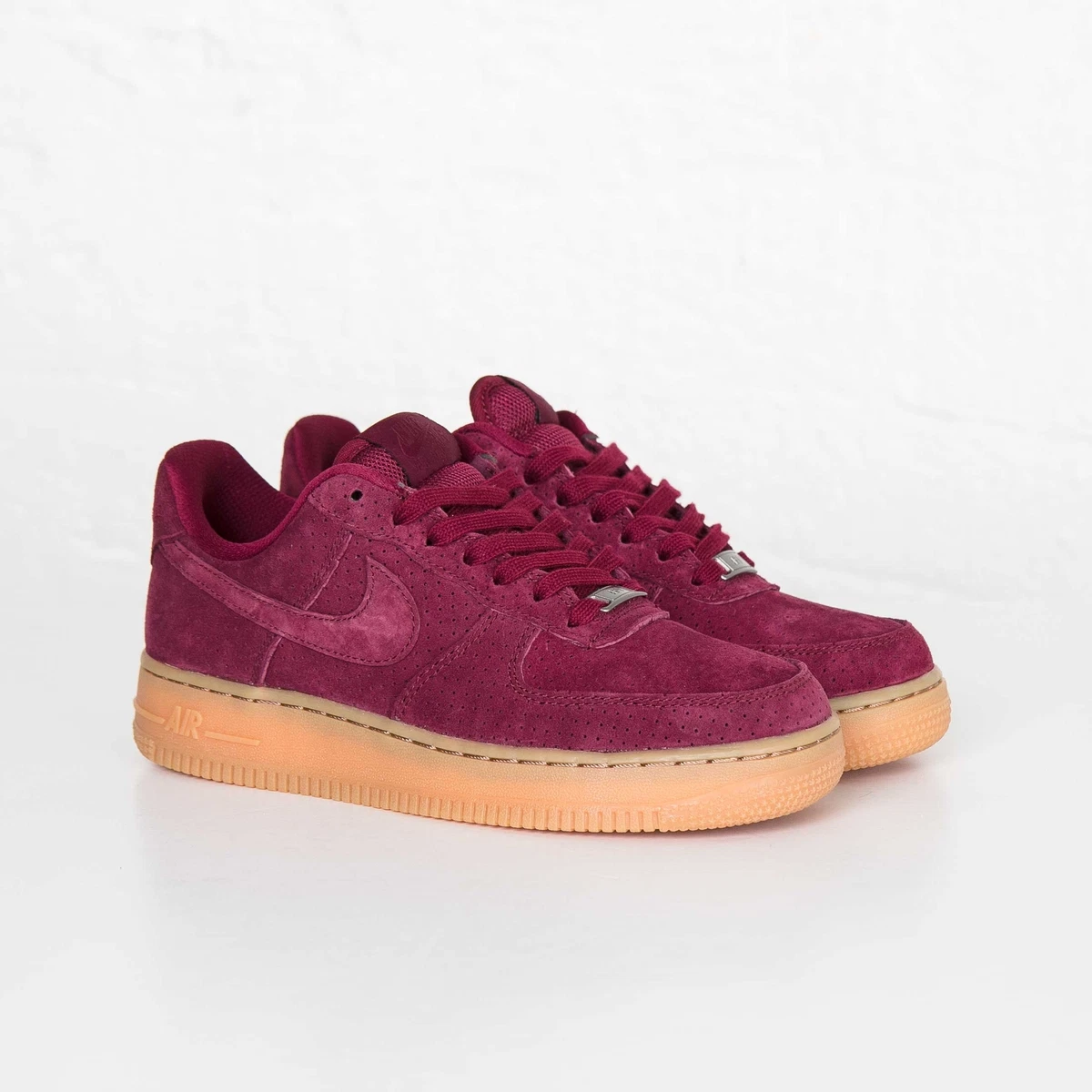 Air force 1 sales maroon suede