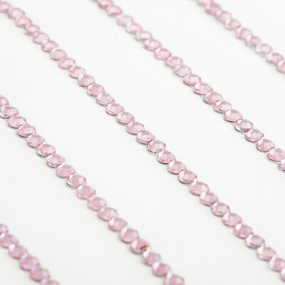 CraftbuddyUS 220pcs 3mm Pink Self Adhesive Diamante Rhinestone Strip Gems, DIY  