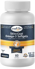 Jungle Pet Skin  Coat Omega 3 Softgels 60ct Exp 12/24