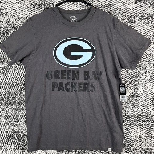 '47 Brand Green Bay Packers Herren Medium T-Shirt Graphit All Pro Flanker Neu mit Etikett - Bild 1 von 12