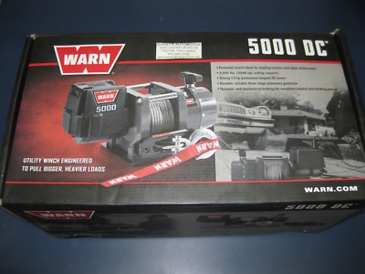 Warn 99963 Trailer Utility Winch 5000 LB 12V DC W/ Remote Hawse