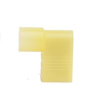 50 Yellow 10-12 Ga Female .250" Flag 90 Connector Nylon Insulated
