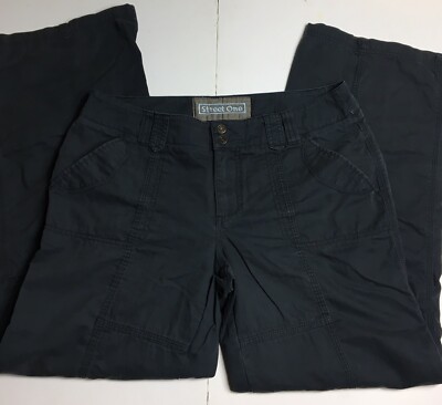 STREET ONE ''Myra'' Long  Women s 12 Black Trouser Pants EUR 42 Tall