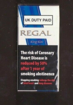 what are regal blue cigarettes EMPTY PACKET 10 REGAL King Size E