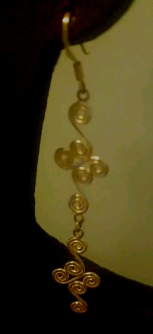 Lightweight Sterling Dangle Pierced Earrings - image 2