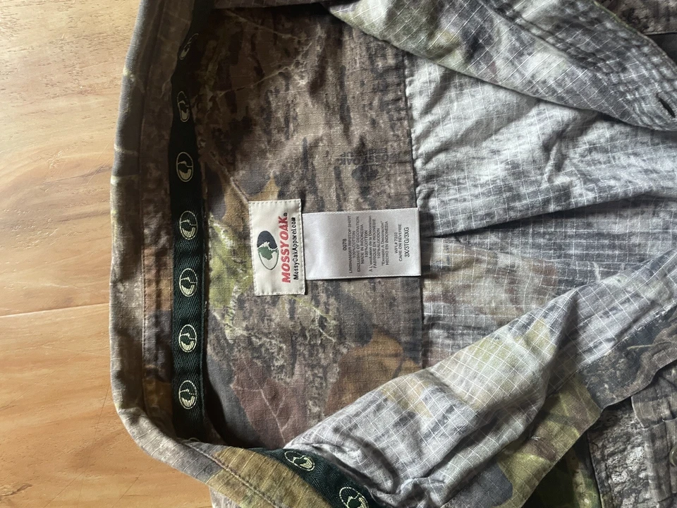 Vintage Mossy Oak Hunting Shirt Camo Men's 3XL Long sleeve Button - Image 3 of 4