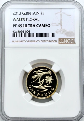 2013 £1 Wales One Pound NGC PF69 Proof Royal Mint Great Britain
