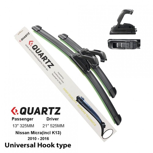 Front Wiper Blade Pair For Nissan Micra(incl K13) 2010-2016