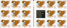 US Scott 2597a, Eagle & Shield, 29 Cent, Conv.. Booklet of 17, SA, NH