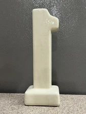 Vintage Haeger USA 0335 Art Pottery Bud Vase 8” Number One Shape Cream Color EUC