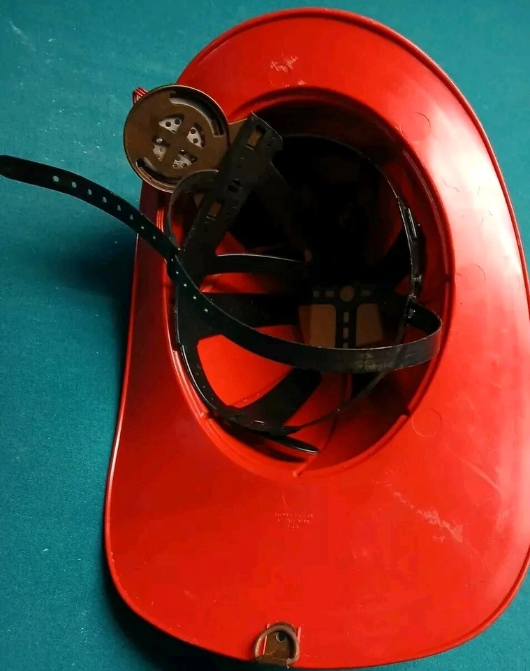 Casco de bombero jefe de bomberos Texaco de juguete vintage con micrófono años 60 Foto 4 de 4