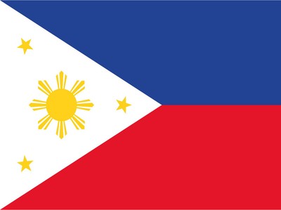 mrdeco Metall Schild 30x40cm Flagge Philippinen Flag of Philippines Blechschild