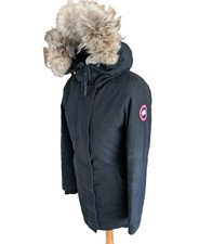 Genuine Canada Goose Downparka Women's Xs Black Fur Hood Down Fill Coat Jacket