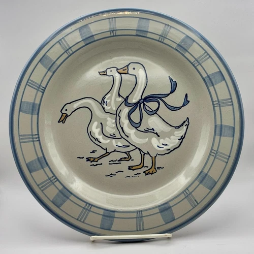 Vintage Louisville Stoneware Gaggle of Geese 11" Dinner Plate Made in Kentucky