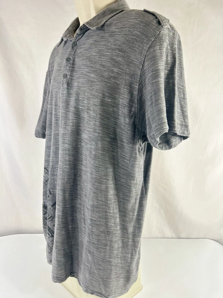 PD & C Men Polo Shirt Size XLarge Gray 100% Cotton Collars Light Weight - Image 4 of 4