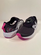 New Balance Kids Preschool Size 1.5, PKNSPLV, BOA System, Black/Pink, Laceless