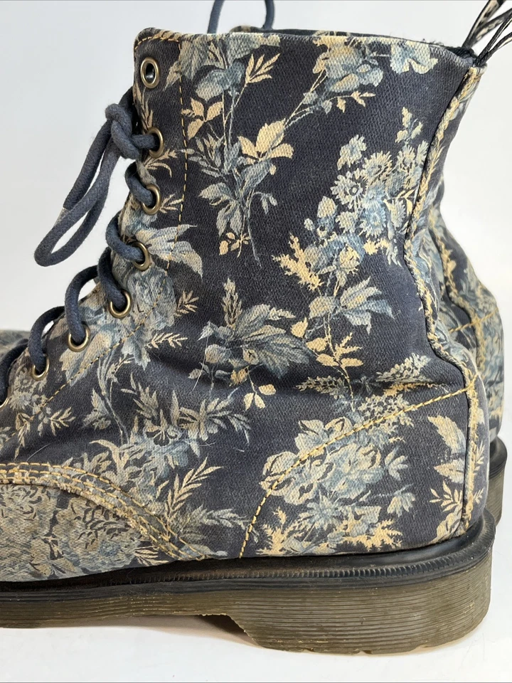 Dr Martens Air Wair Beckett Botas Florales Rojo Borgoña Para Hombre Talla 10 Docs Punk Foto 2 de 4