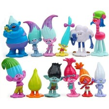 12PCS Troll Dolls Action Figures Trolls Toy Set Cartoon Characters Kids Gift
