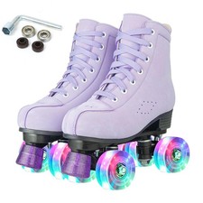 YYW Roller Skates for Women Girls High Top Shoes Men Double Row Shiny Four Wh...
