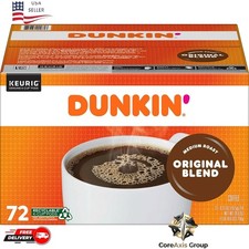 Dunkin' Original Blend Medium Roast Coffee K-Cup 72 ct Pods Free Shipping USA