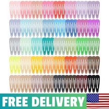 120 Pcs Snap Hair Clips, Colorful Metal Barrettes, Girls  Women