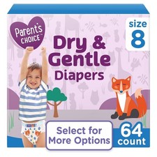 Dry Gentle Diapers Size 8, 64 Count Baby Nappies